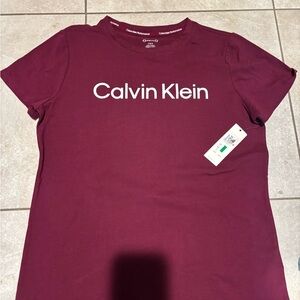 Calvin Klein Maroon Short Sleeve Tee